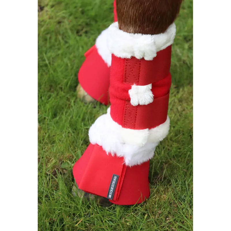 Hy Equestrian Christmas Santa Over Reach Boots-1